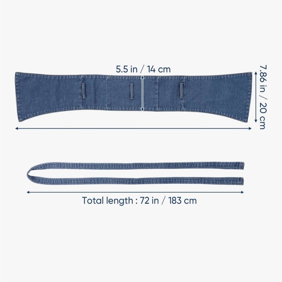 Stylish Denim Blue Women's Belt - Picture 8 of 9
